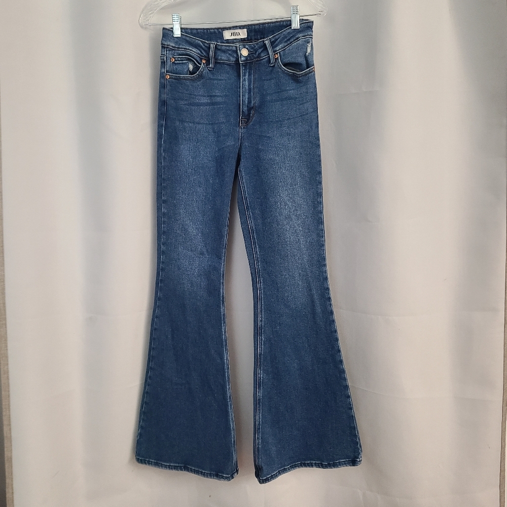 JBD Sz 26 Blue Medium Wash Mid Rise Flare Jeans